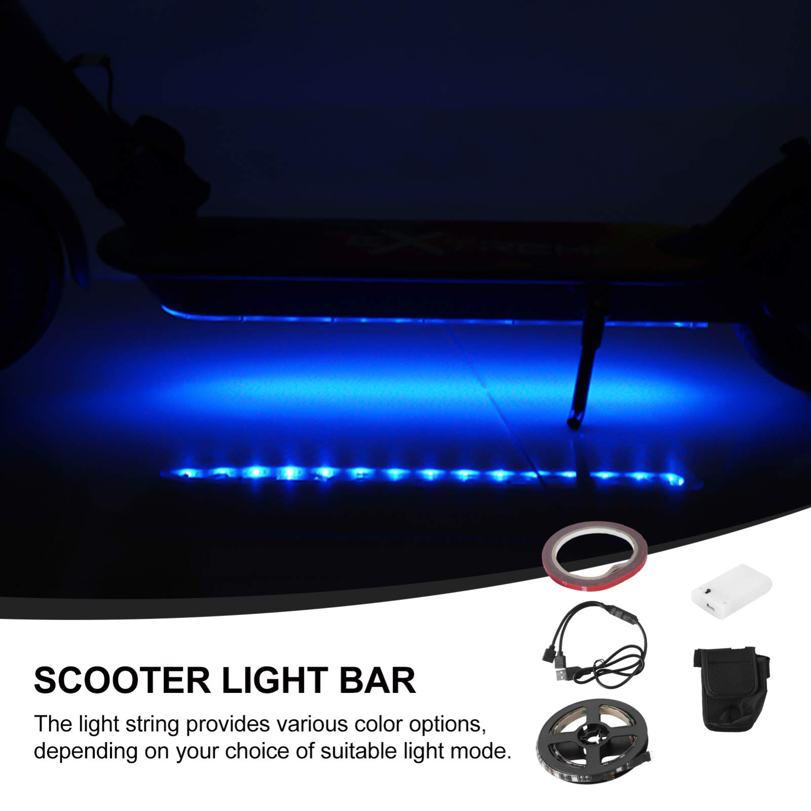 Electric Scooter LED Light Strip Kit - Waterproof Decorative Lighting Accessories for Scooter Customization & Night Riding Safety
