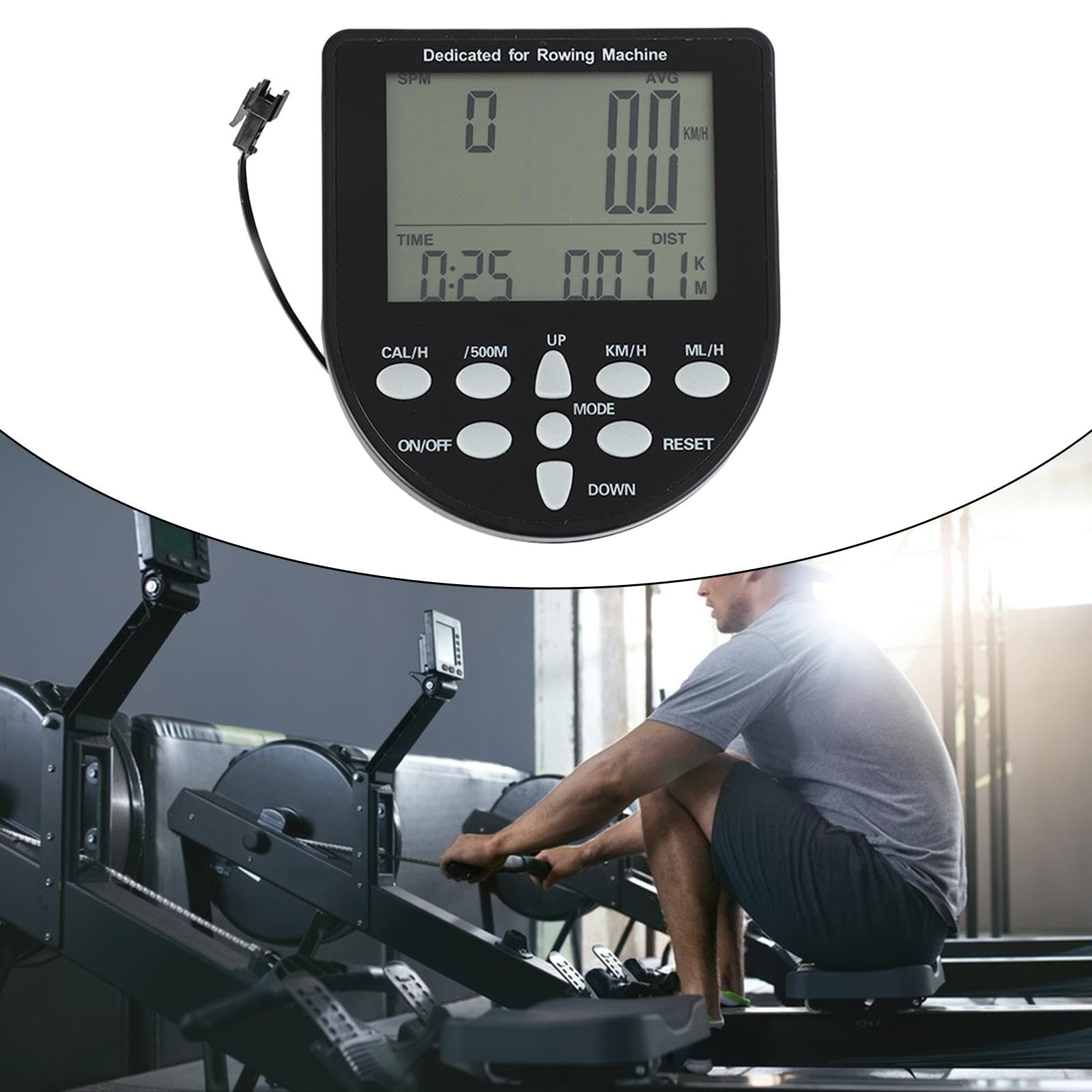Premium Digital Rowing Machine Counter for Indoor Bikes, Treadmills & Exercise Equipment - Track Workouts for Home Gym & Cardio Training