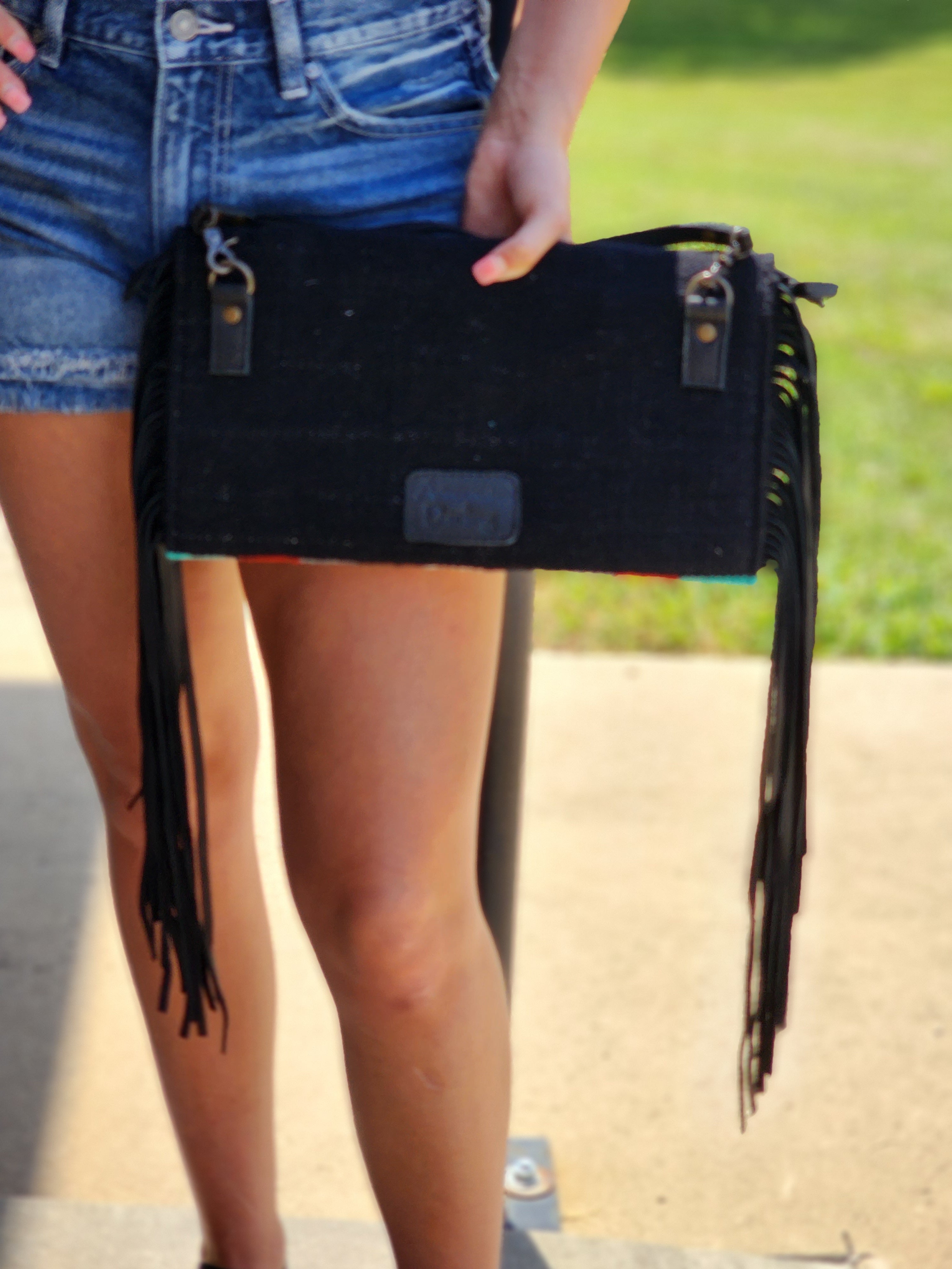 American Darling Saddle Blanket Fringe Clutch - Stylish Western Handbag for Women | Perfect for Rodeo, Country Concerts & Cowgirl Fashion Accessories