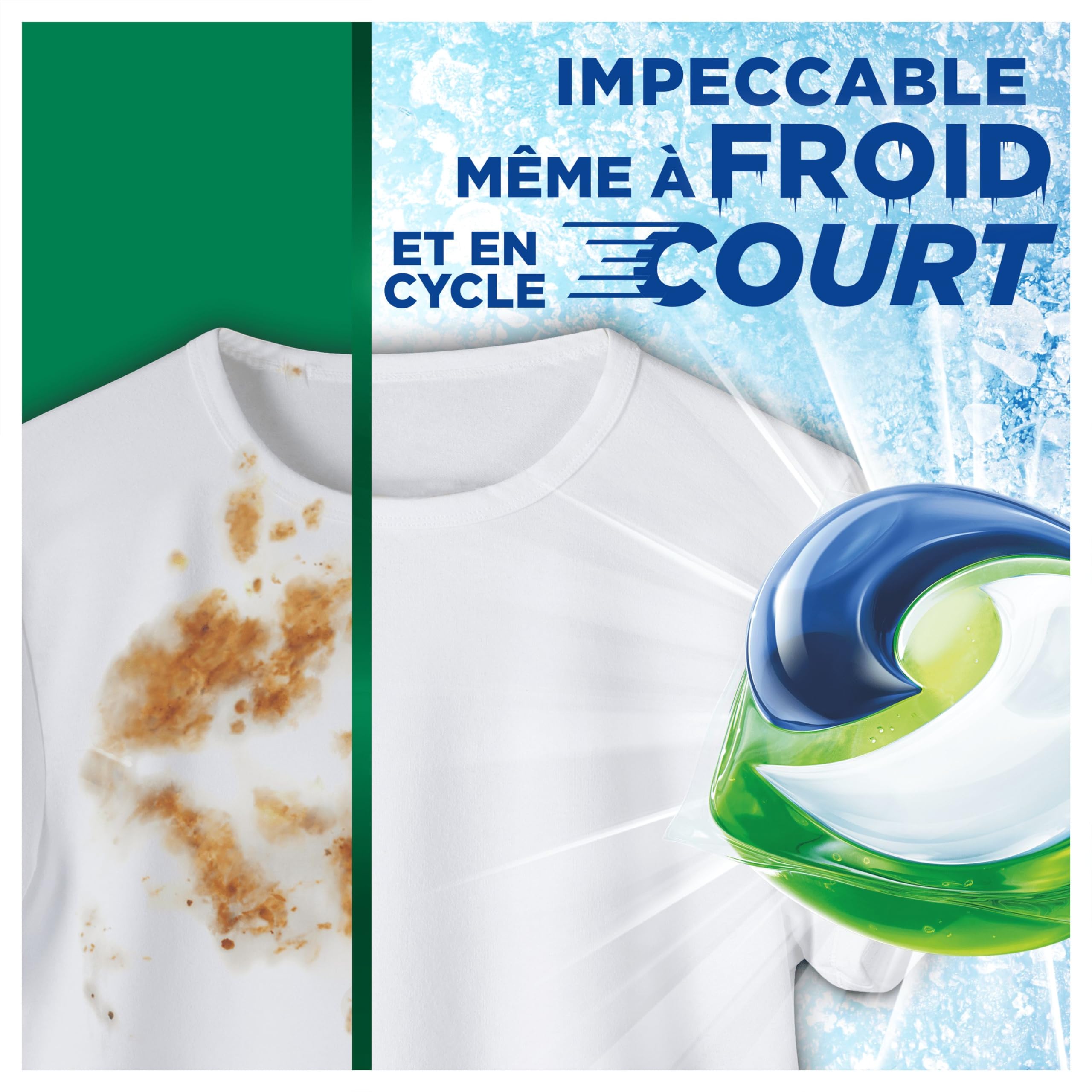 Ariel 3-in-1 Laundry Detergent Pods, 65 Count, Alpine Fresh Scent, Fast Dissolving, Works in Cold & Short Cycles - Perfect for Travel, Apartments & Quick Loads