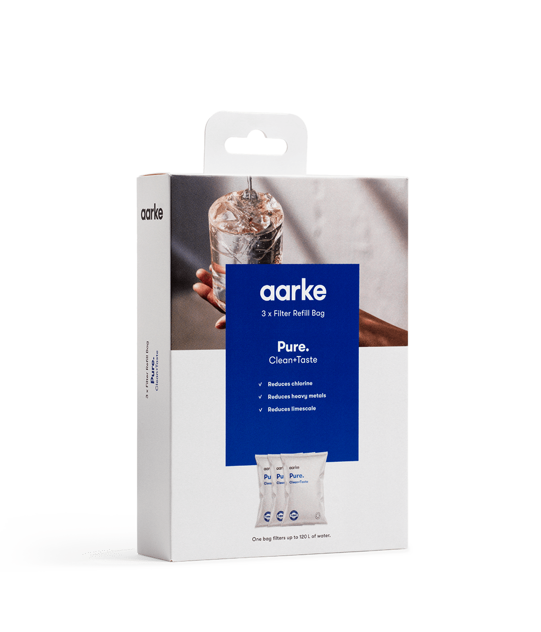 Aarke Water Purifier Filter Refill Cartridge - 3 Pack Replacement Filters for Clean Drinking Water | Perfect for Home, Office & Travel Use