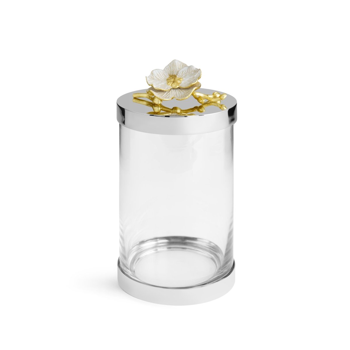 Premium Orchid Canisters Set - Elegant Glass Storage Jars for Tea, Coffee, Sugar & Spices - Perfect for Kitchen Organization & Home Decor