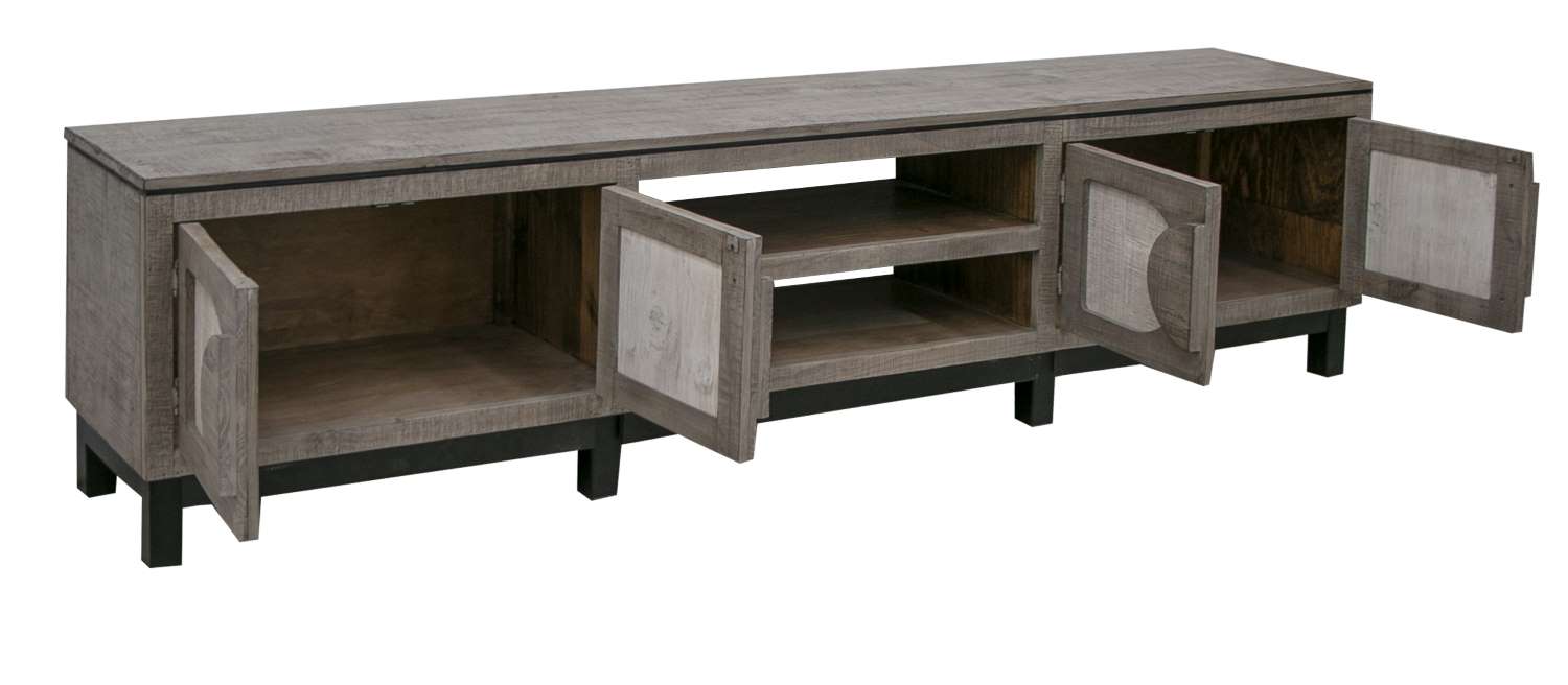 Cosala 93 Inch TV Stand for Living Room - Modern Grey Entertainment Center with Storage Shelves | Perfect for Flat Screen TVs, Gaming Consoles & Home Theater Setup