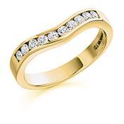 0.33ct Diamond Wave Half Eternity Ring for Women - Elegant Wedding Band, Anniversary Gift, Promise Ring for Her - Perfect for Engagements, Proposals & Special Occasions