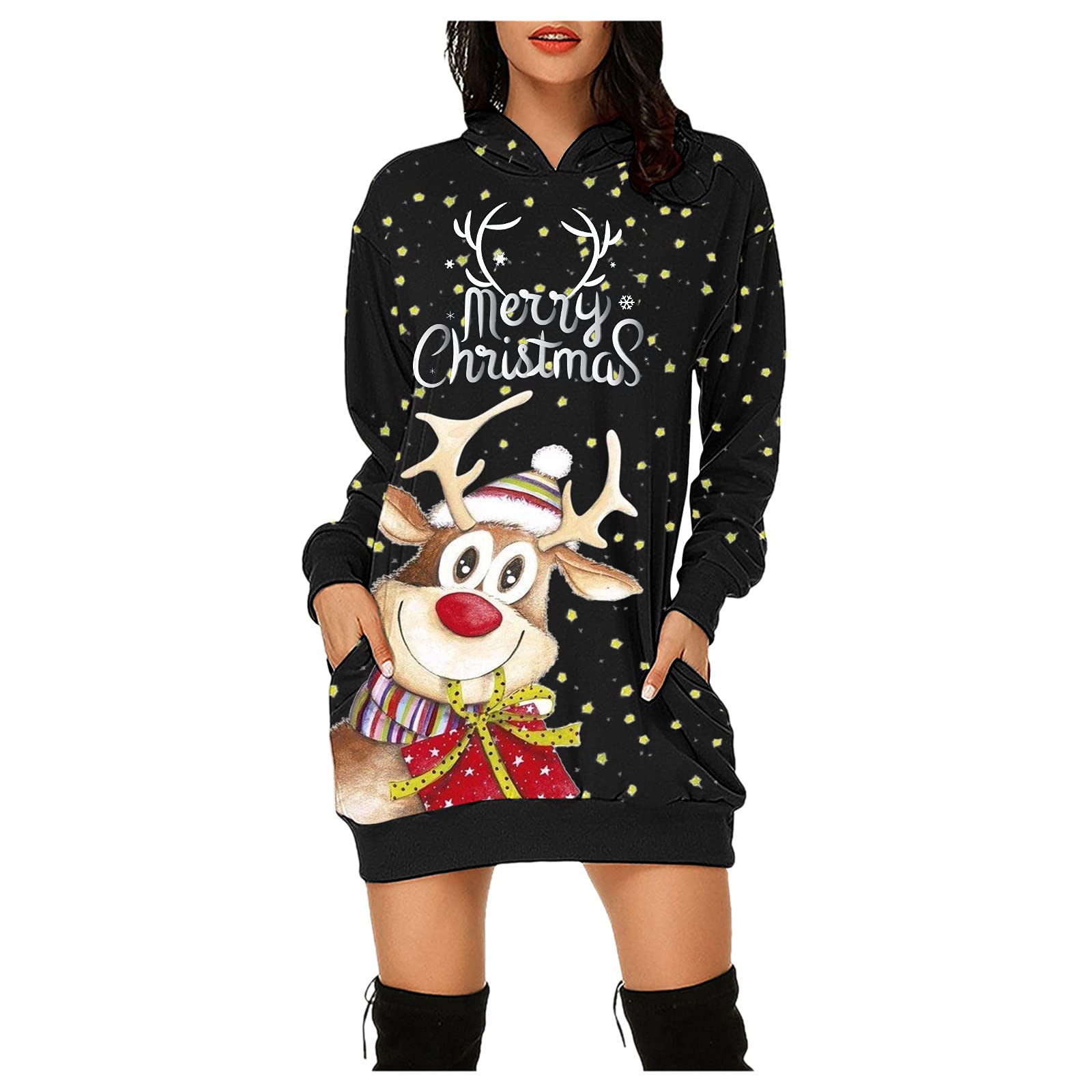 Festive Ugly Christmas Sweater for Women - Long Sleeve Button Down Blouse & Casual Workout Top | Perfect for Holiday Parties, Office Wear & Cozy Winter Outfits