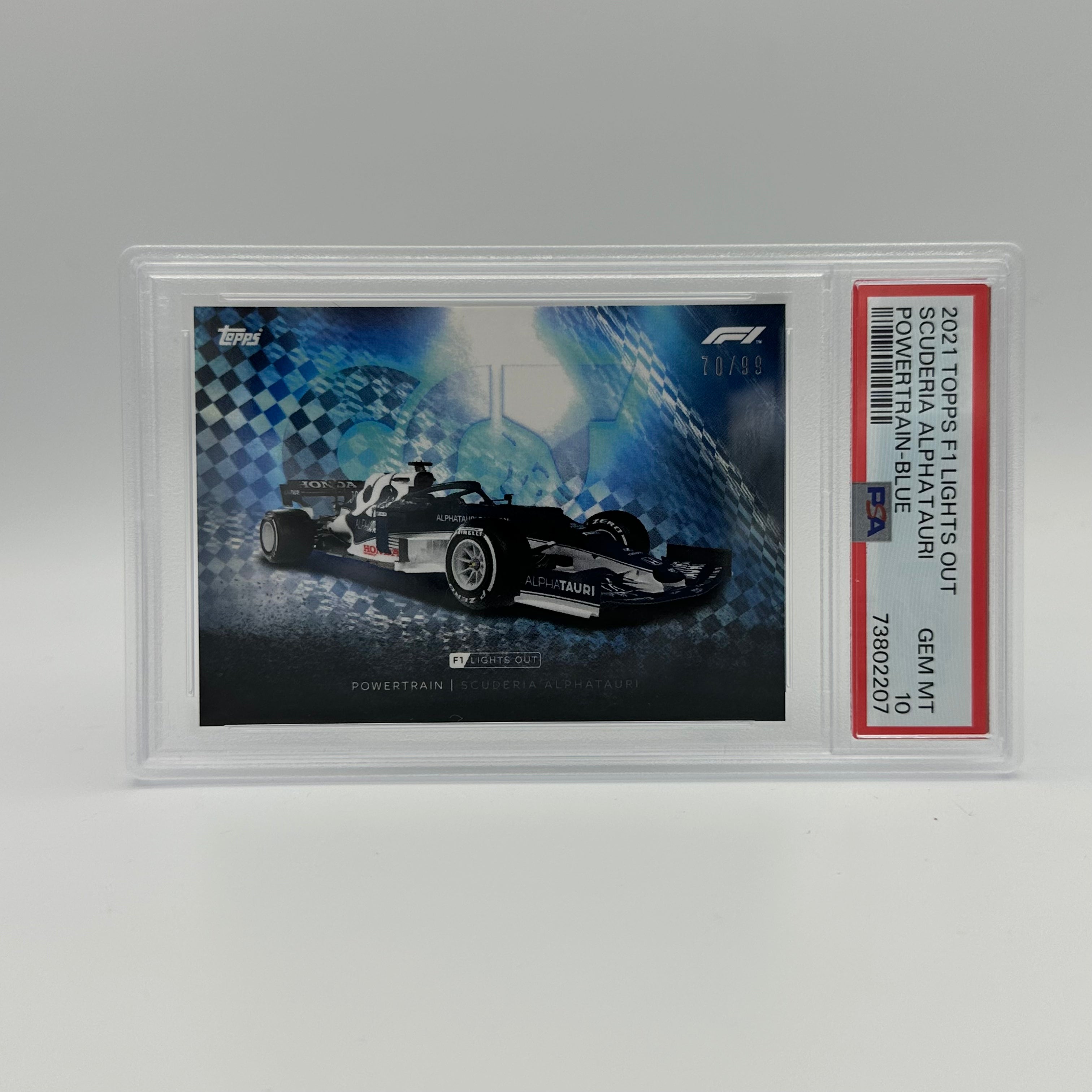 PSA 10 Graded 70/99 Scuderia AlphaTauri F1 Power Train Blue Racing Card - Perfect for F1 Collectors & Racing Memorabilia Displays