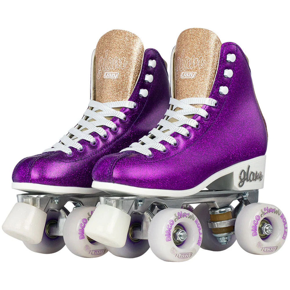 Crazy Disco Glam 21 Roller Skates for Women & Girls - Light Up Wheels, Adjustable Sizes - Perfect for Parties, Rinks & Outdoor Fun