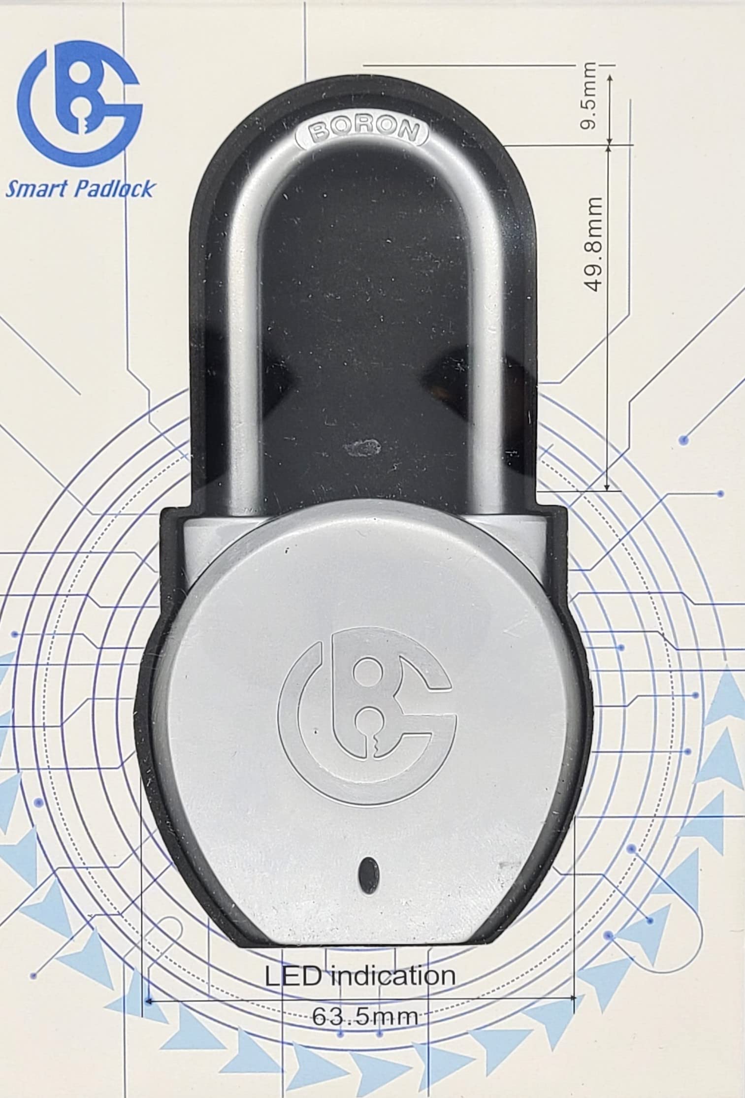 Brilliant Guard Heavy Duty Smart Portable Keyless Bluetooth Padlock - Secure Lockbox for Travel, Gym Lockers & Outdoor Equipment | Waterproof Digital Lock for Bikes, Gates & Storage Units