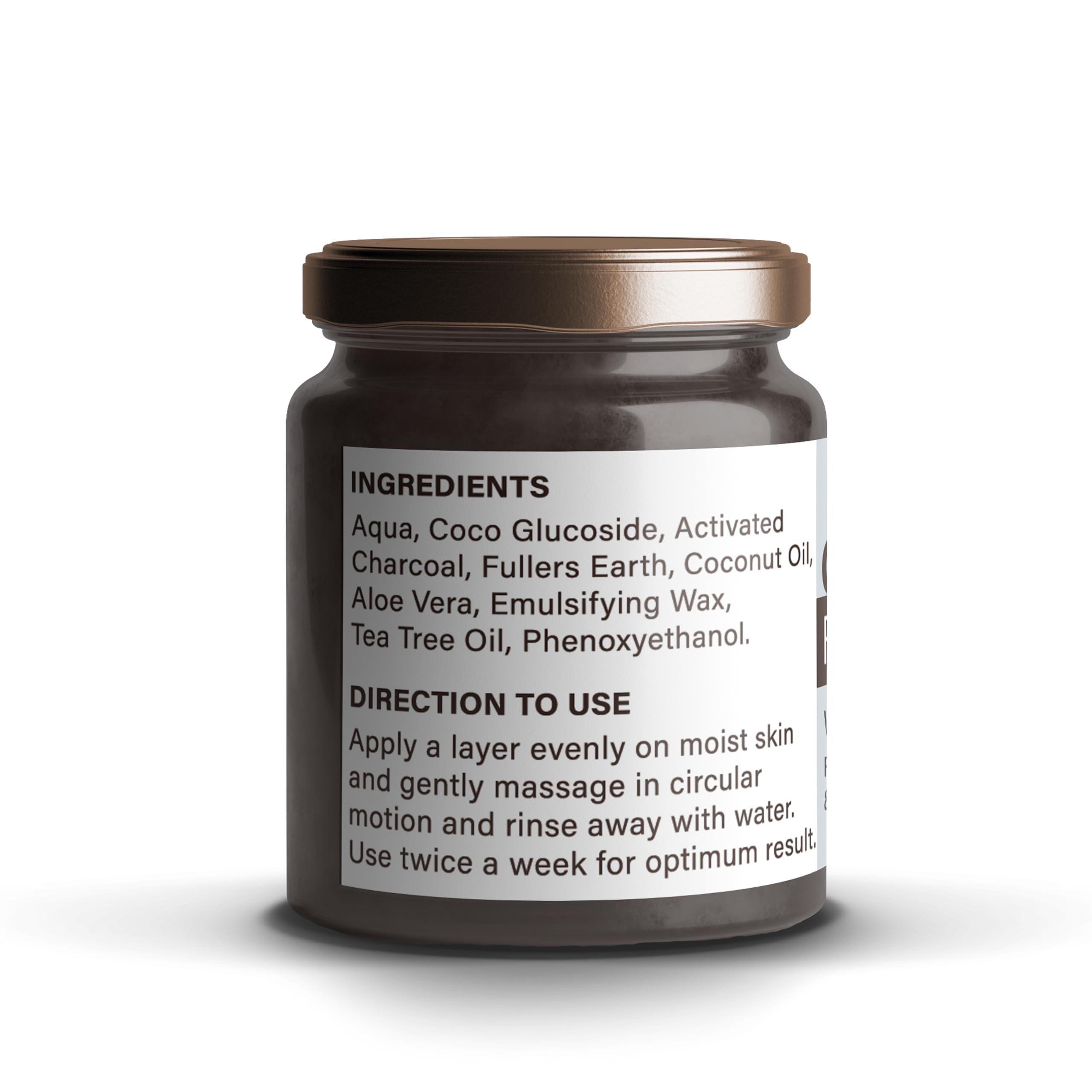 Natural Charcoal & Tea Tree Oil Face Scrub (100g) - Deep Cleansing, Blackhead Removal & Exfoliating Facial Cleanser for Face, Neck & Body | Perfect for Acne-Prone Skin & Daily Skincare Routine