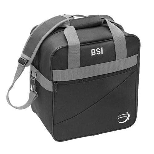 BSI Solar III Single Tote Bowling Bag - Grey & Black - Perfect for League Play & Practice Sessions