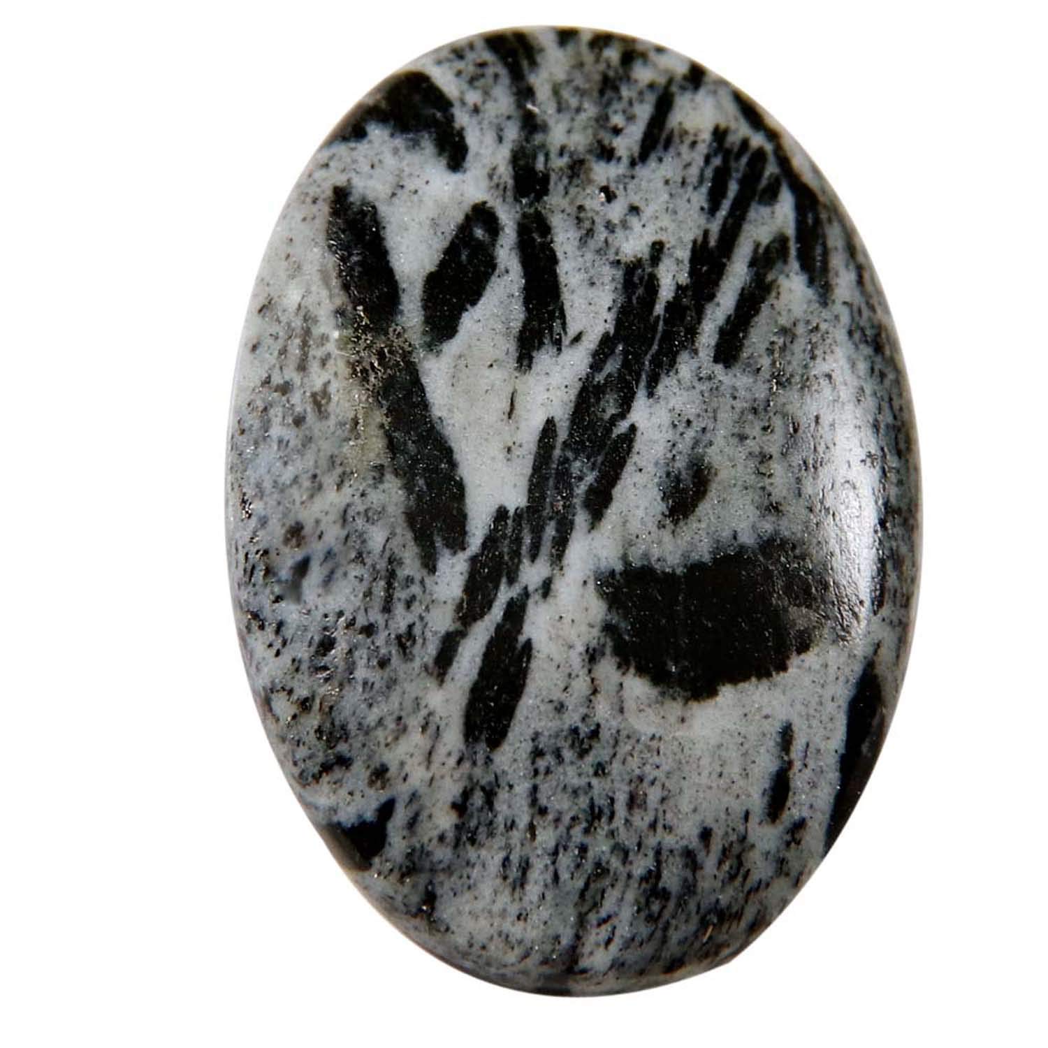 Natural Hornblende Oval Cabochon Loose Gemstone 48.7cts for Jewelry Making - Handcrafted Beads, Pendants & Rings - Healing Crystal for Meditation & Energy Work