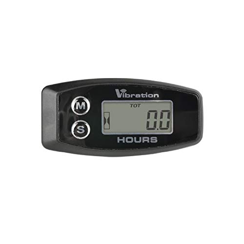 Jayron Digital Hour Meter with Vibration Activation - Maintenance Reminder & Resettable Job Timer for Generators, Marine Engines, ATVs, Lawn Mowers | User Lock Shutdown Feature | Perfect for Equipment Monitoring in Construction, Agriculture and Industrial Workplaces