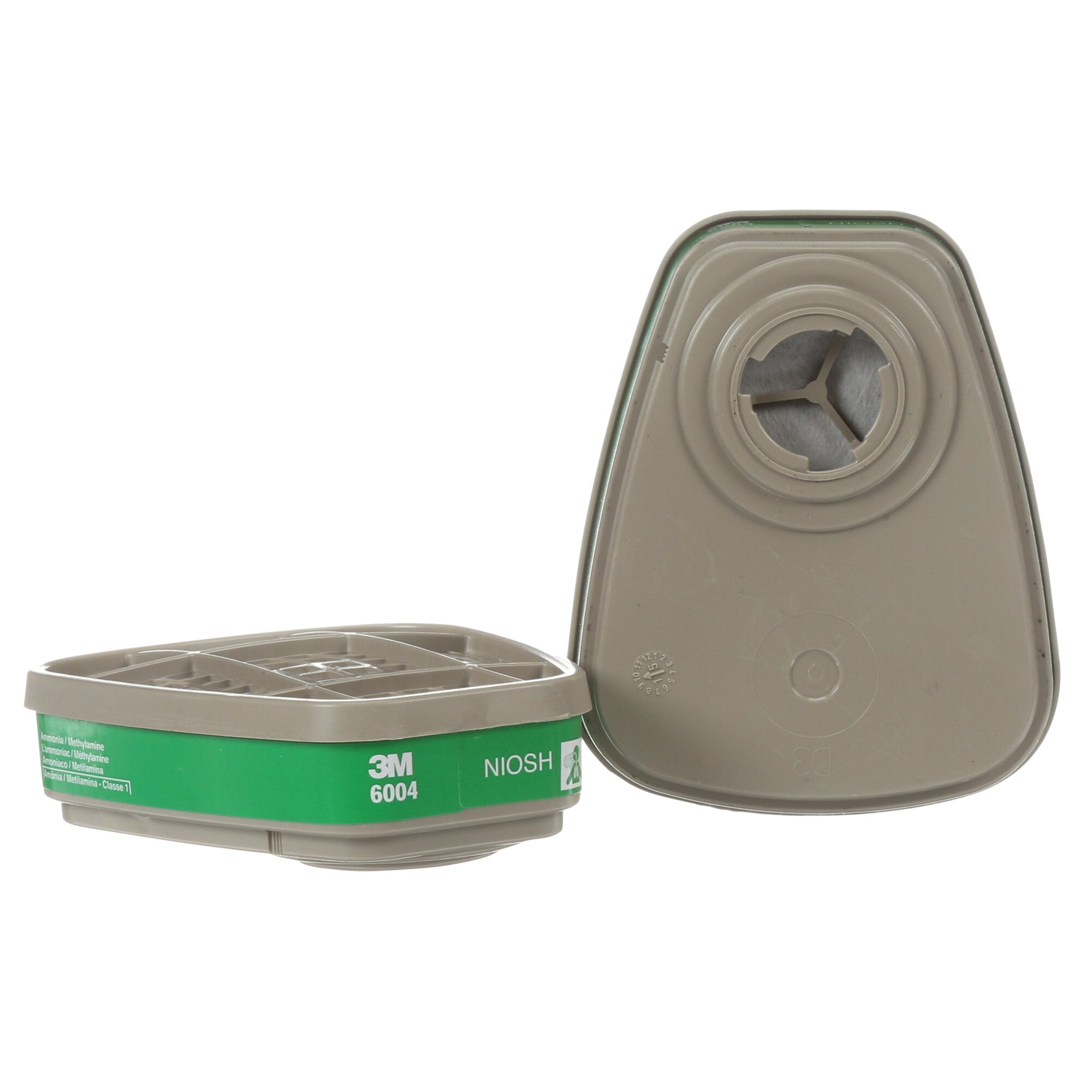3M 6004 Ammonia Methylamine Cartridge Respirator Filter - for Industrial, Chemical, and Laboratory Safety Protection