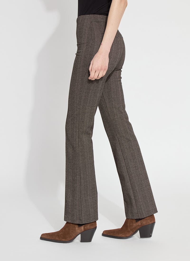 Elysse Women's Stretch Pants with Pockets - Cambridge Chevron Print for Work, Travel & Casual Wear