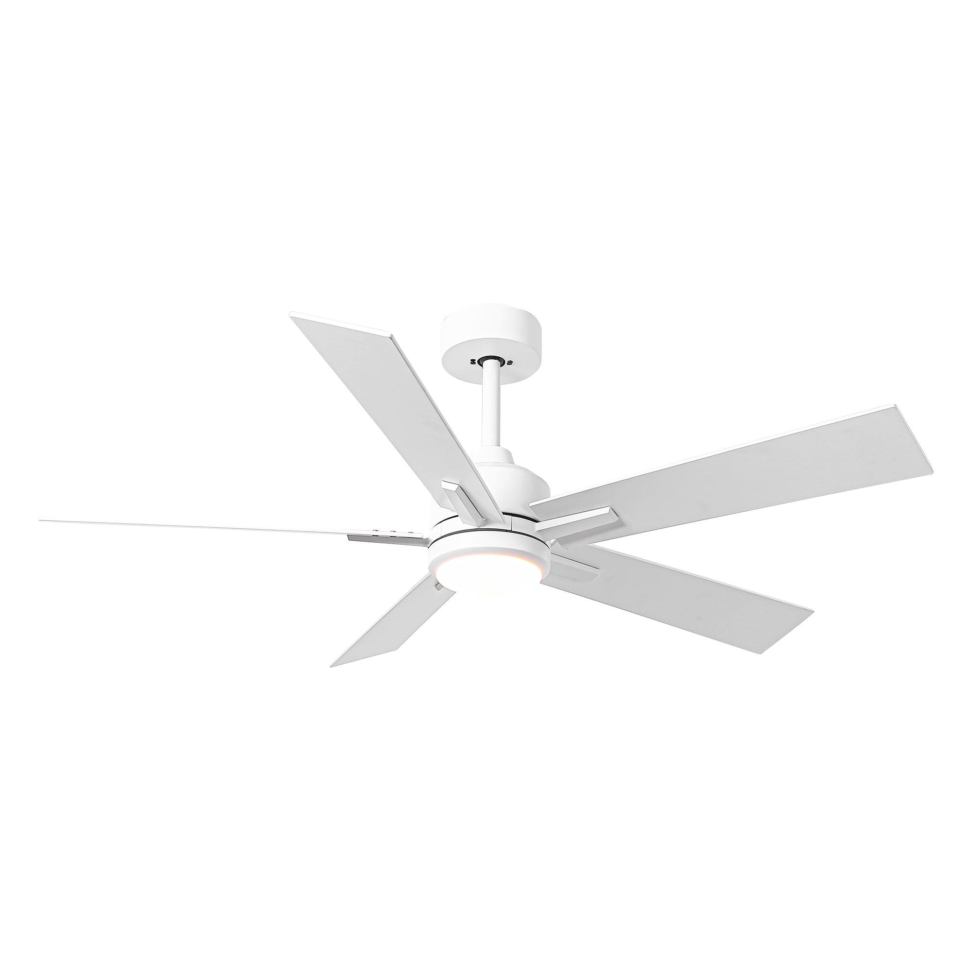 48 DC Motor 5-Blade Modern Ceiling Fan with Downrod Mount - Perfect for Living Room, Bedroom, and Office Cooling