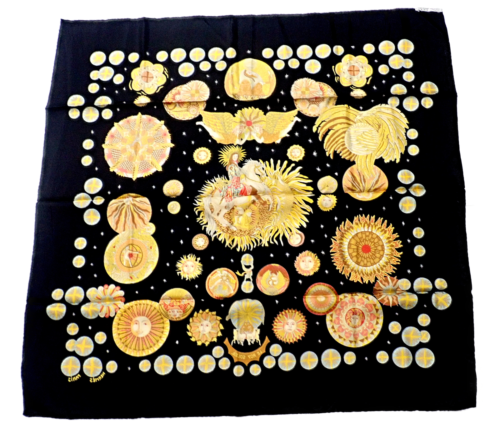 Authentic Hermes Le Roy Soleil The Sun King Vintage 90cm Silk Scarf - Rare Collectible Luxury Scarf for Women, Perfect for Elegant Outfits & Special Occasions