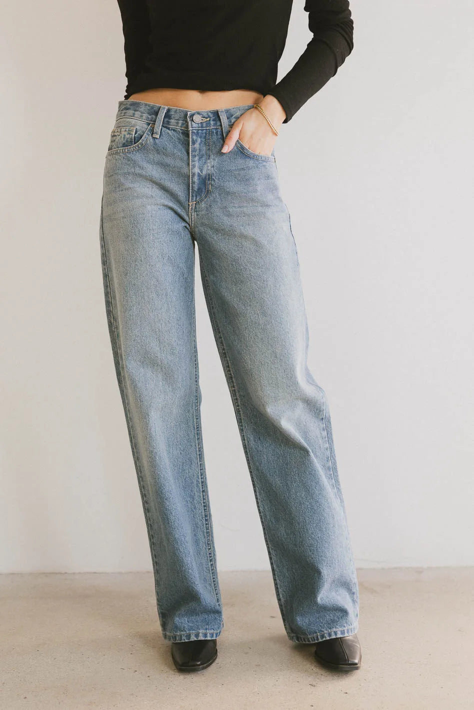Marlie Relaxed Straight Leg Jeans for Women - Comfortable Stretch Denim Pants - Casual & Everyday Wear - FINAL SALE
