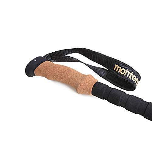 Montem 3K Carbon Fiber Trekking Poles - Ultralight Hiking Sticks with Shock Absorption & Quick Lock System - Weather Resistant Walking Sticks for Hiking, Backpacking & Outdoor Adventures (Pair)