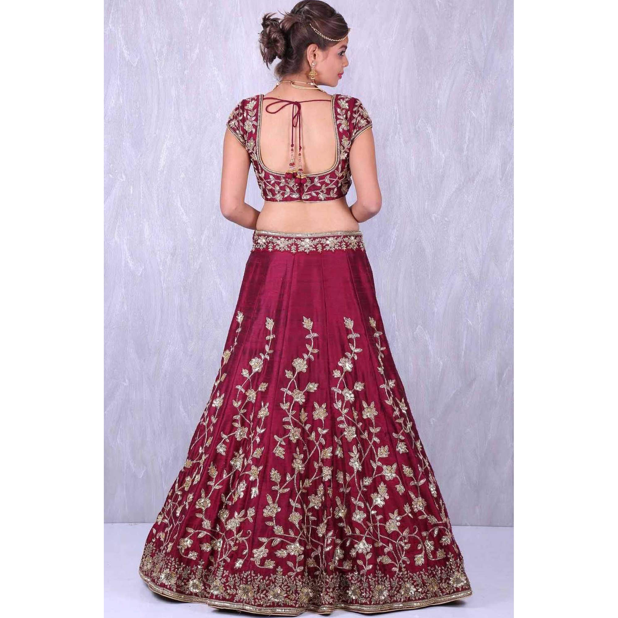 Blue Raw Silk Indian Designer Semi-Stitched Lehenga Choli Set with Dupatta - Elegant Bridal Wedding Outfit for Mehndi, Sangeet & Reception