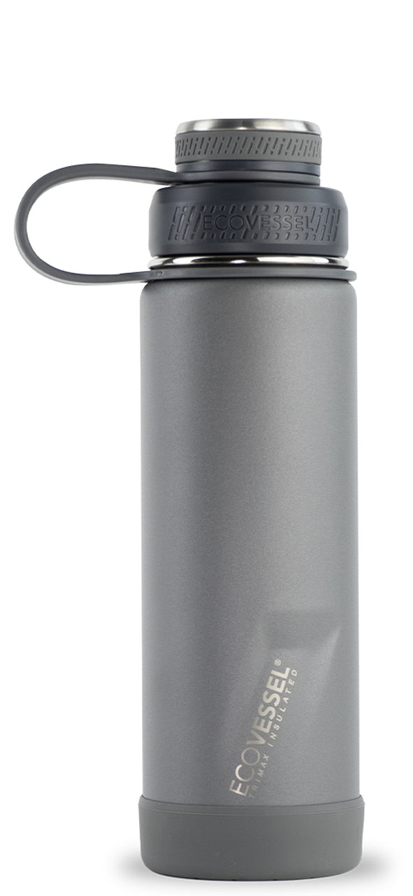 EcoVessel 20oz Insulated Stainless Steel Water Bottle - Leak Proof, BPA Free, Keeps Drinks Cold 24Hrs/Hot 12Hrs - Perfect for Hiking, Gym & Outdoor Activities