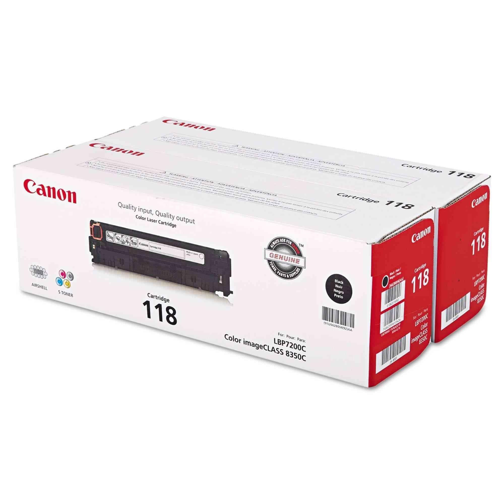 Original Canon 118 Black Toner Cartridge - Compatible with ImageClass MF8350cdn Printer | High-Yield Printing for Office & Home Use | Reliable Laser Printing Solution