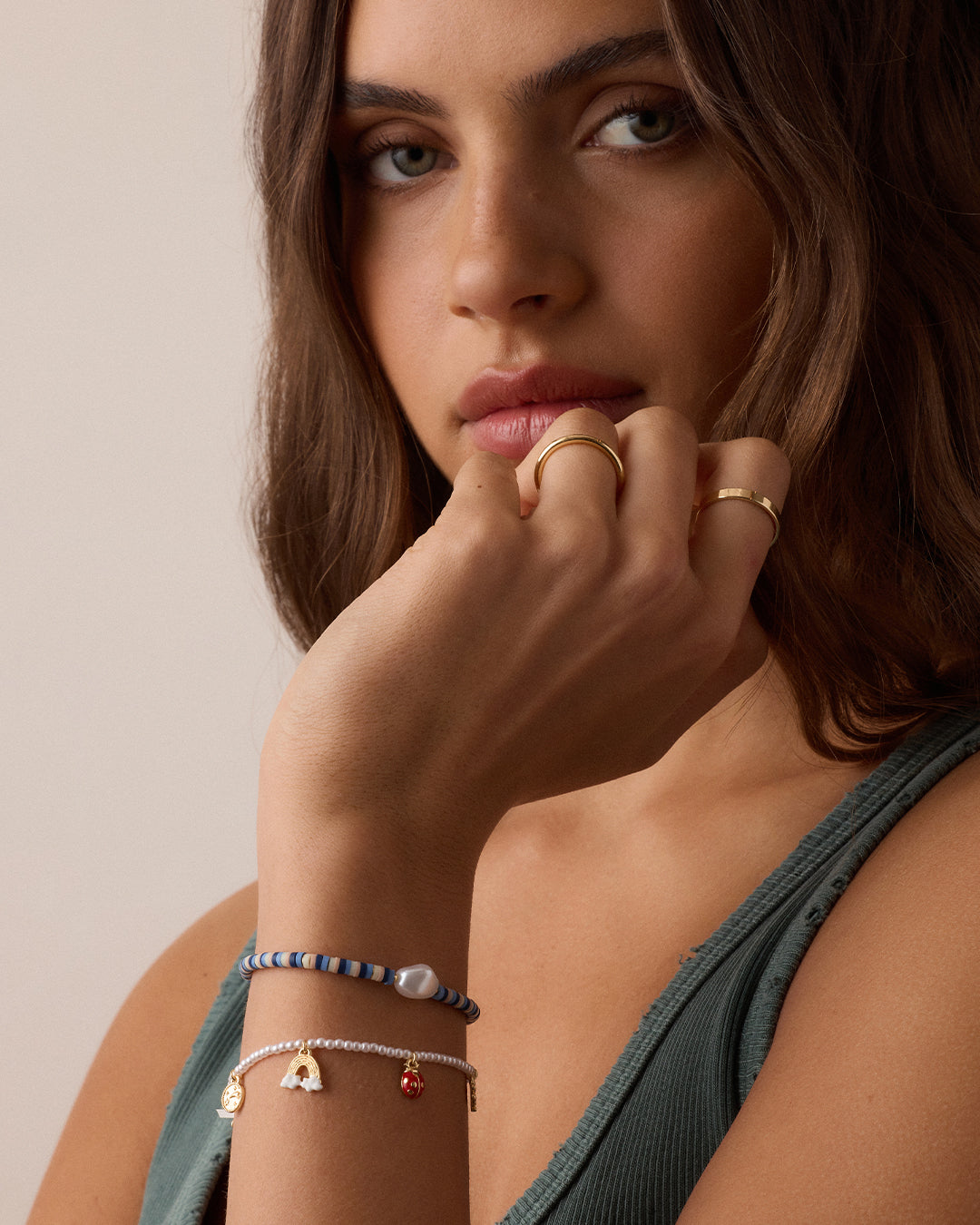 Lucky Mini Charm Bracelet for Women - Dainty Adjustable Gold & Silver Jewelry Gift for Her - Perfect for Birthday, Anniversary, Valentine's Day