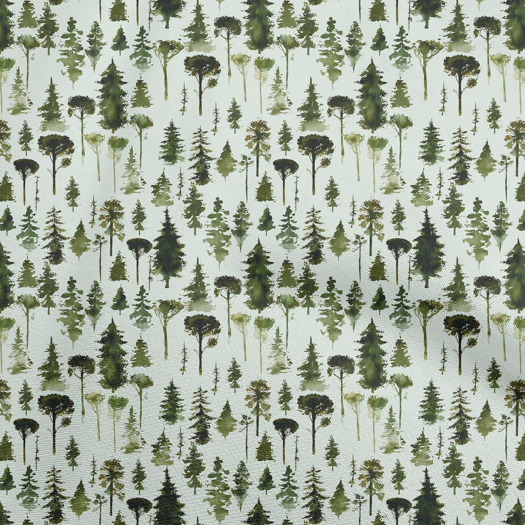 oneOone Cotton Flex Forest Green Fabric - 40 Inch Wide Printed DIY Sewing Material for Clothing, Quilting & Crafts | Premium Cotton Fabric by The Yard for Dressmaking, Home Decor & DIY Projects