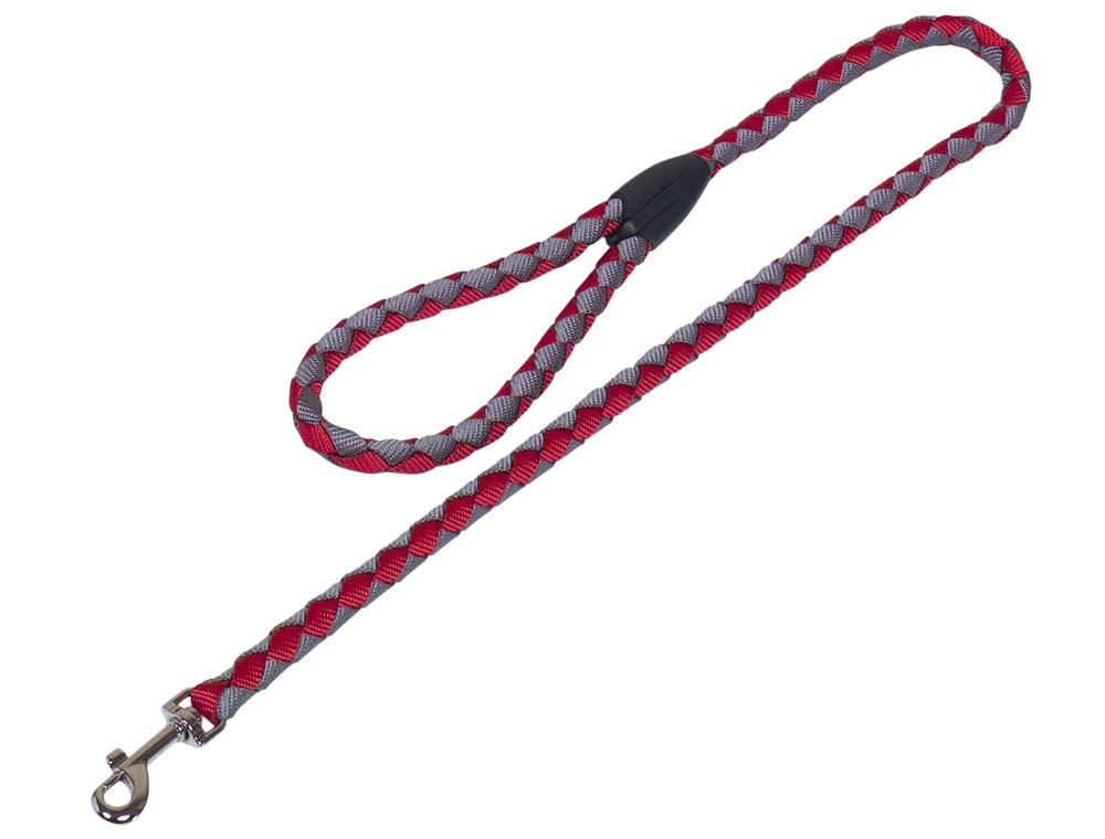 80706 Leash Corda - Durable Red & Grey Dog Leash for Walking, Running & Training | Premium Pet Accessories for Small & Medium Dogs