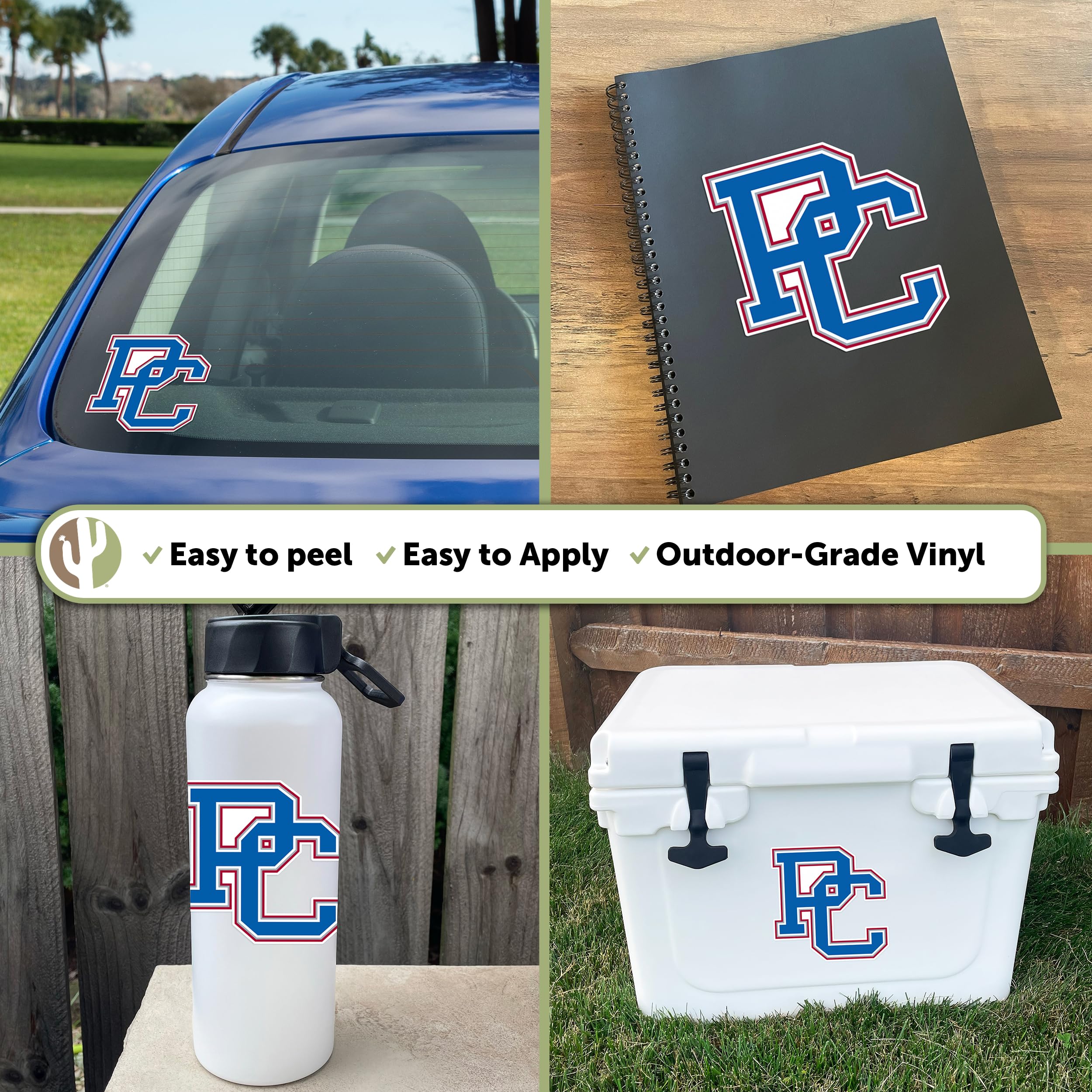 Desert Cactus Presbyterian College Sticker - Blue Hose Vinyl Decal for Laptop, Water Bottle, Car & Scrapbook - Durable Waterproof Decoration for School Spirit, College Pride & Fan Gear