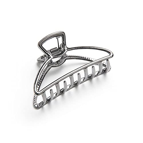 Women's Geometric Hair Claw Clips - Simple Metal Crab Claw Hair Pins for Girls & Women - Hair Styling Accessories & Gifts (Black) - Perfect for Everyday Wear, Parties, and Special Occasions