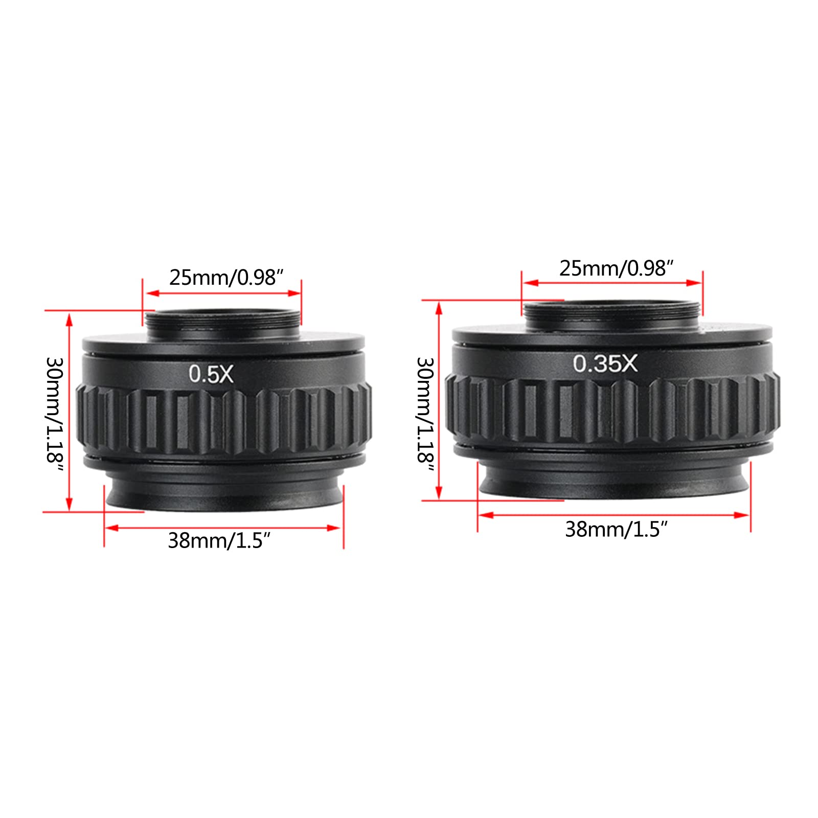 Microscope Adapter for Trinocular Camera - 0.35X/0.5X CTV Lens C-Interface | Microscope Camera Mount & Eyepiece Adapter | Perfect for Lab Research, Medical Imaging & Educational Microscopy