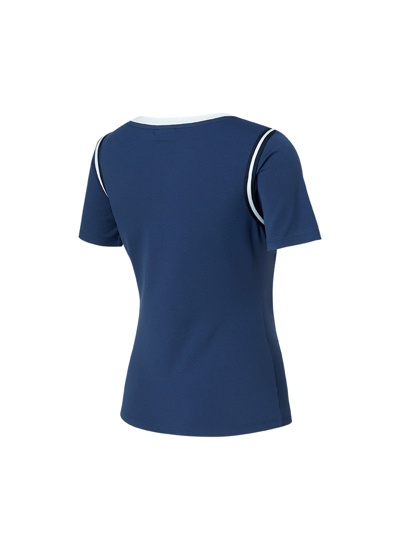 Stylish Line Trim Slub Short Sleeve T-Shirt for Men & Women | Casual Summer Fashion Top | Perfect for Beach Outings, Streetwear & Everyday Comfort