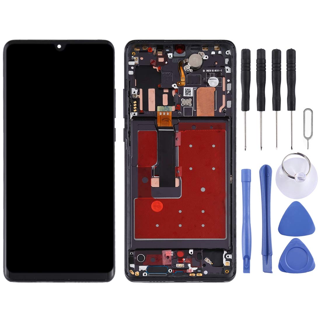 Original Huawei P30 Pro OLED LCD Screen Replacement - Full Assembly with Frame & Digitizer for Easy DIY Repair | Perfect for Cracked/Broken Display Fix, Gaming & Multimedia Use