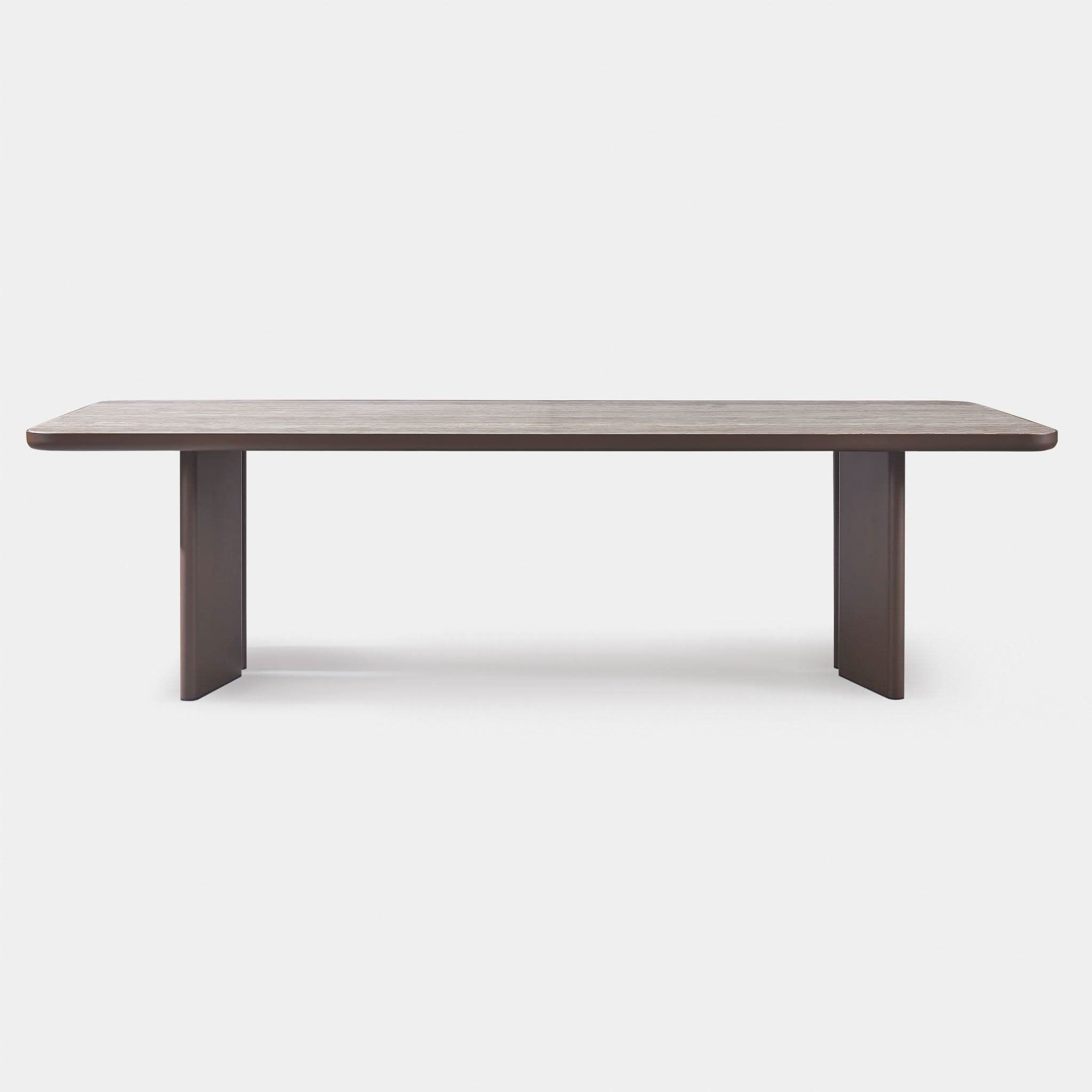 Moab 107 Rectangle Dining Table - Modern Wooden Kitchen Table for 6-8 People | Perfect for Family Dinners, Entertaining Guests & Small Space Dining Rooms