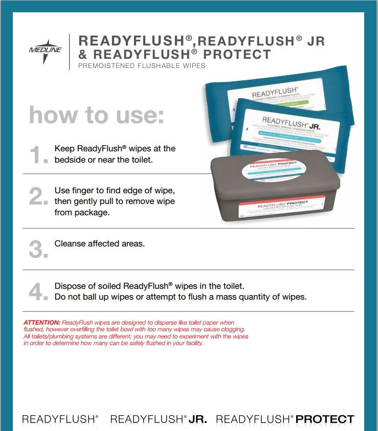 ReadyFlush Biodegradable Flushable Wipes - Eco-Friendly Personal Hygiene Wipes for Adults & Babies | Gentle Cleansing for Sensitive Skin | Perfect for Travel, Gym & Postpartum Care
