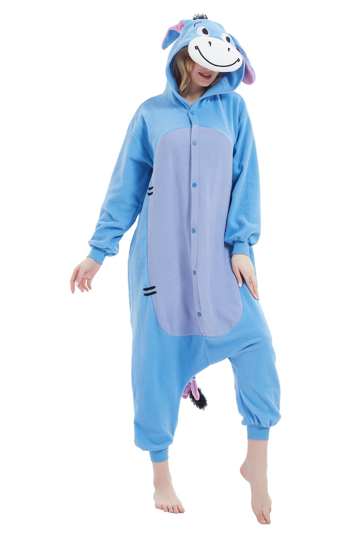 Animal Onesie Adult Costume - One Piece Pajamas for Women & Men | Soft & Cozy Cosplay Outfit for Halloween, Christmas, Parties & Loungewear