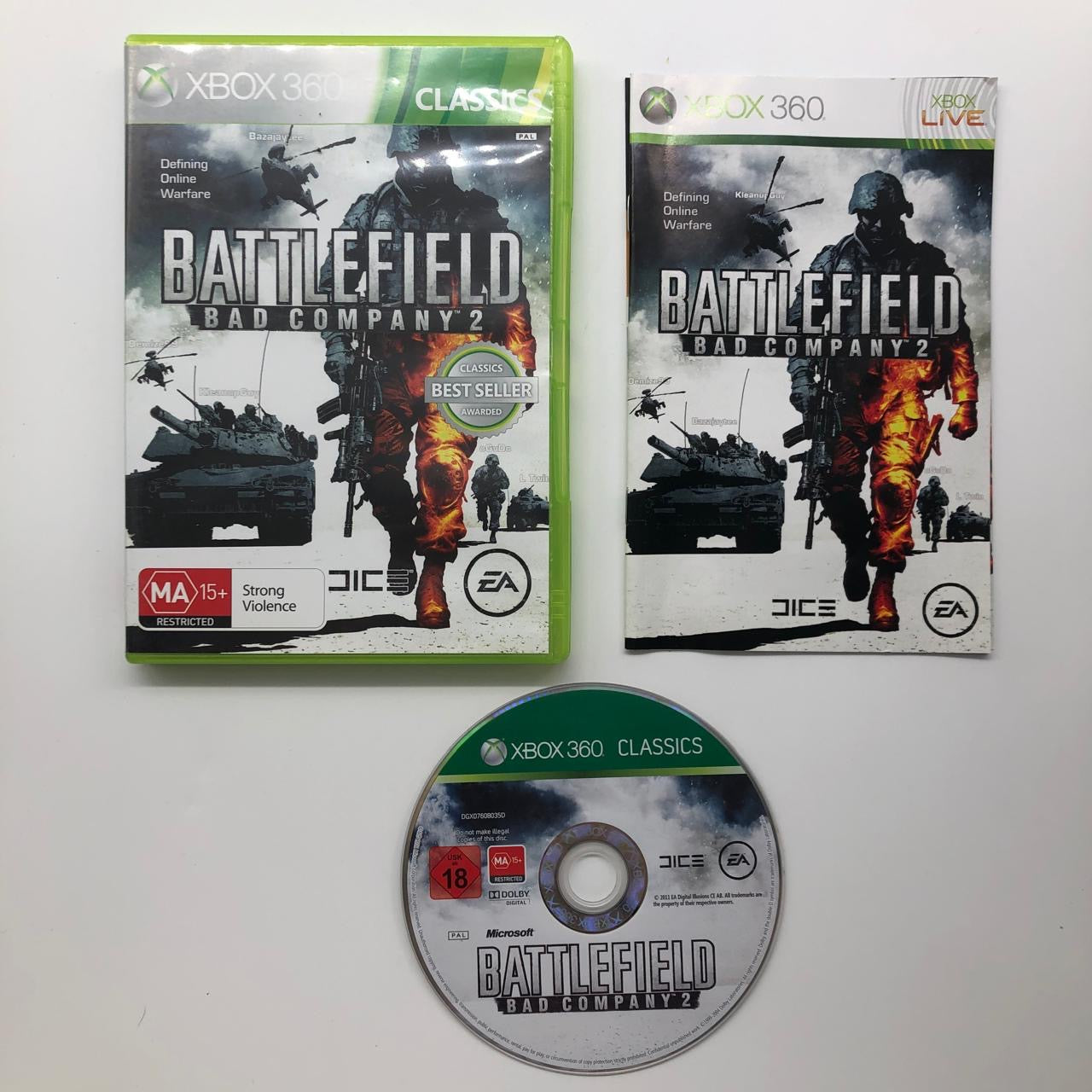 Battlefield Bad Company 2 - Xbox 360 Video Game with Manual (PAL Version) | First-Person Shooter Action for Multiplayer & Campaign Gaming