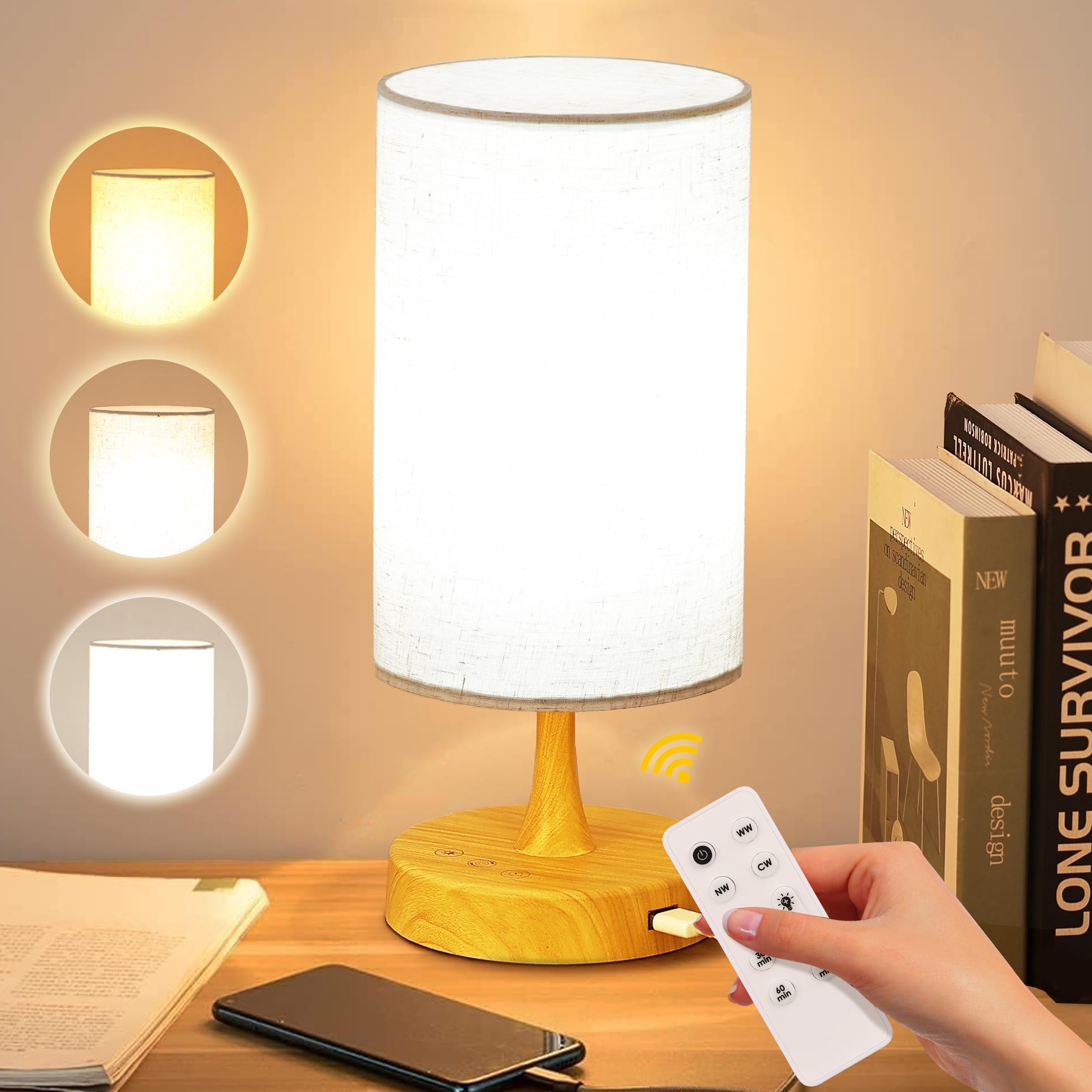10,000 Lux Light Therapy Lamp with Remote - 3 Color Temperatures & 4 Brightness Levels - Daylight Lamp for Home, Office & Seasonal Affective Disorder Relief - Perfect for Reading, Working & Mood Enhancement