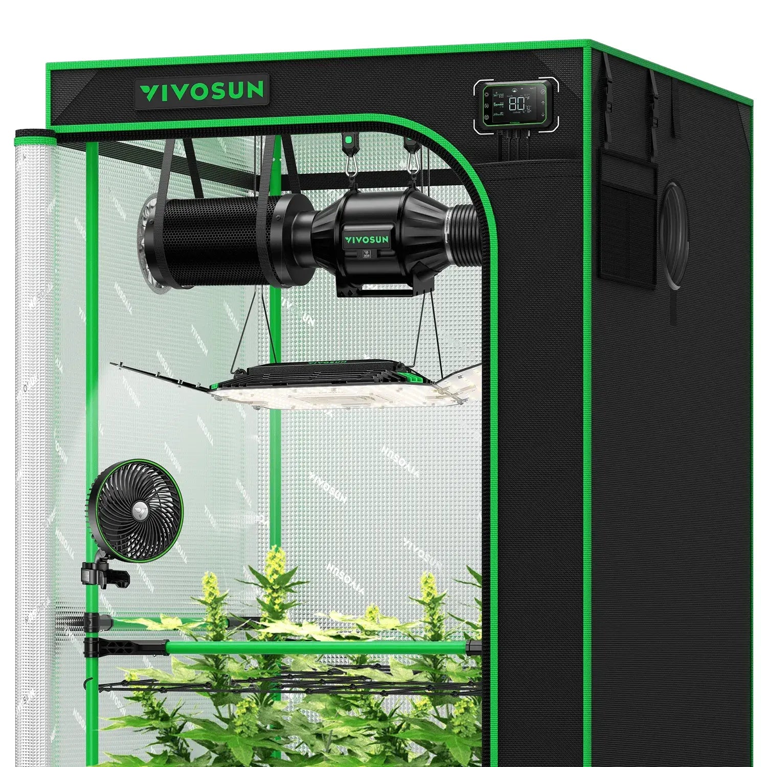 Vivosun Smart Grow Tent Kit Pro - 3'x3' Indoor Hydroponic System for 3 Plants | Complete Grow Room Setup for Herbs, Vegetables & Flowers | Perfect for Home Gardening & Indoor Farming