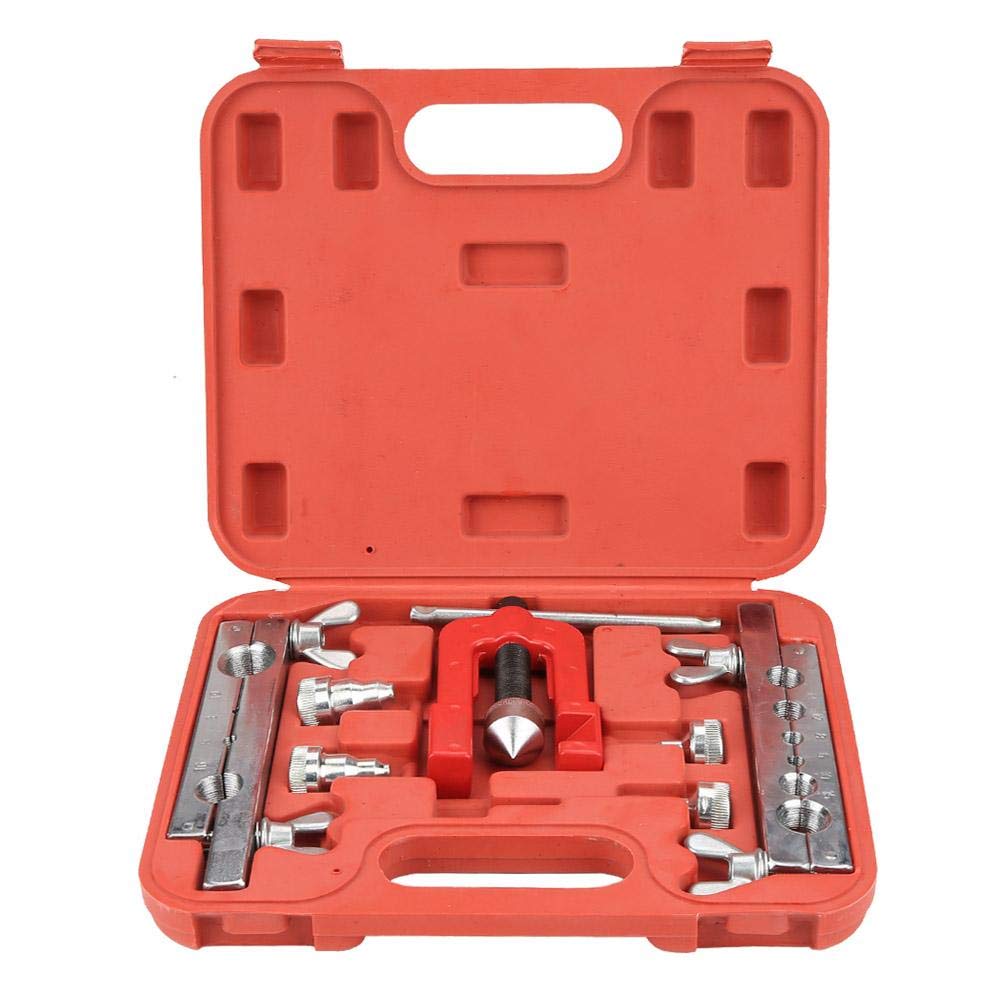 Professional 3-16mm Manual Pipe Flaring Tool Kit with Copper Heads - Tube Expander & Swaging Kit for HVAC, Plumbing & Automotive Repair (Ideal for Copper, Aluminum & Steel Pipes)