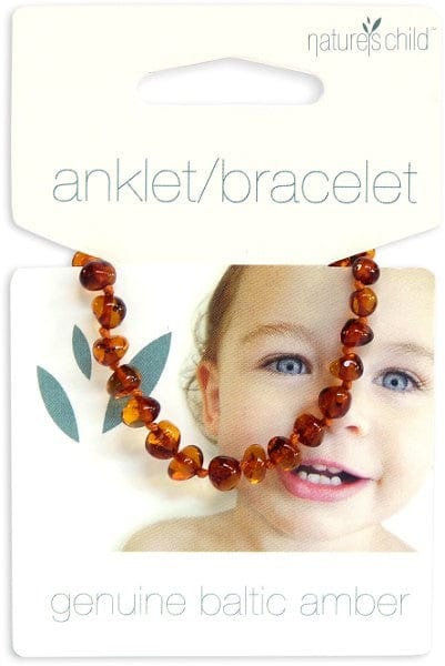 Nature's Child Amber Baby Teething Bracelet - Natural Baltic Amber for Soothing Sore Gums - Perfect for Infants & Toddlers (0-3 Years) - Ideal for Playtime, Naptime & Teething Relief