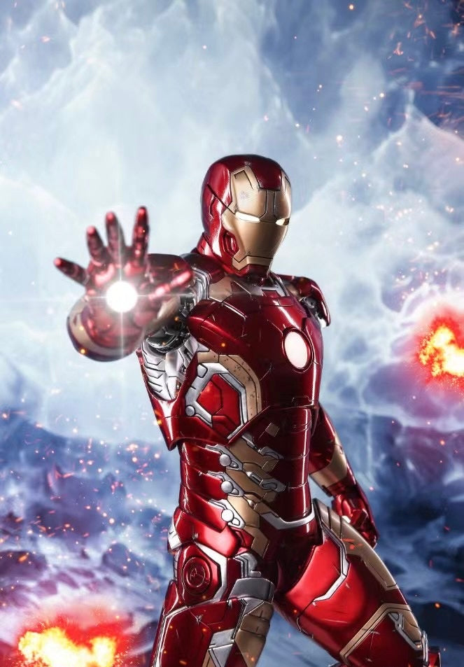 Iron Man MK43 Collectible Figure - Highly Detailed Marvel Avengers Action Figure for Display & Gifts | Perfect for Home Decor, Office Display, and Marvel Fans Collection