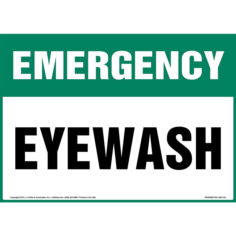 OSHA Compliant Emergency Eye Wash Sign - 10