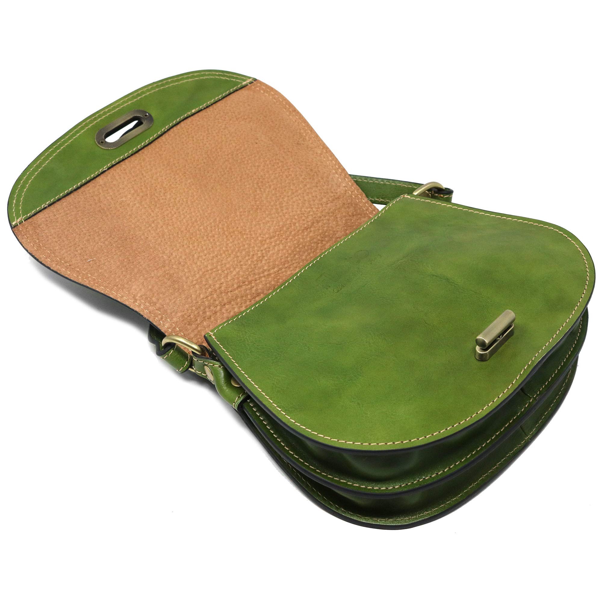 Premium Floto Firenze Genuine Leather Saddle Tote Bag for Women - Stylish Handbag for Work, Travel & Everyday Use