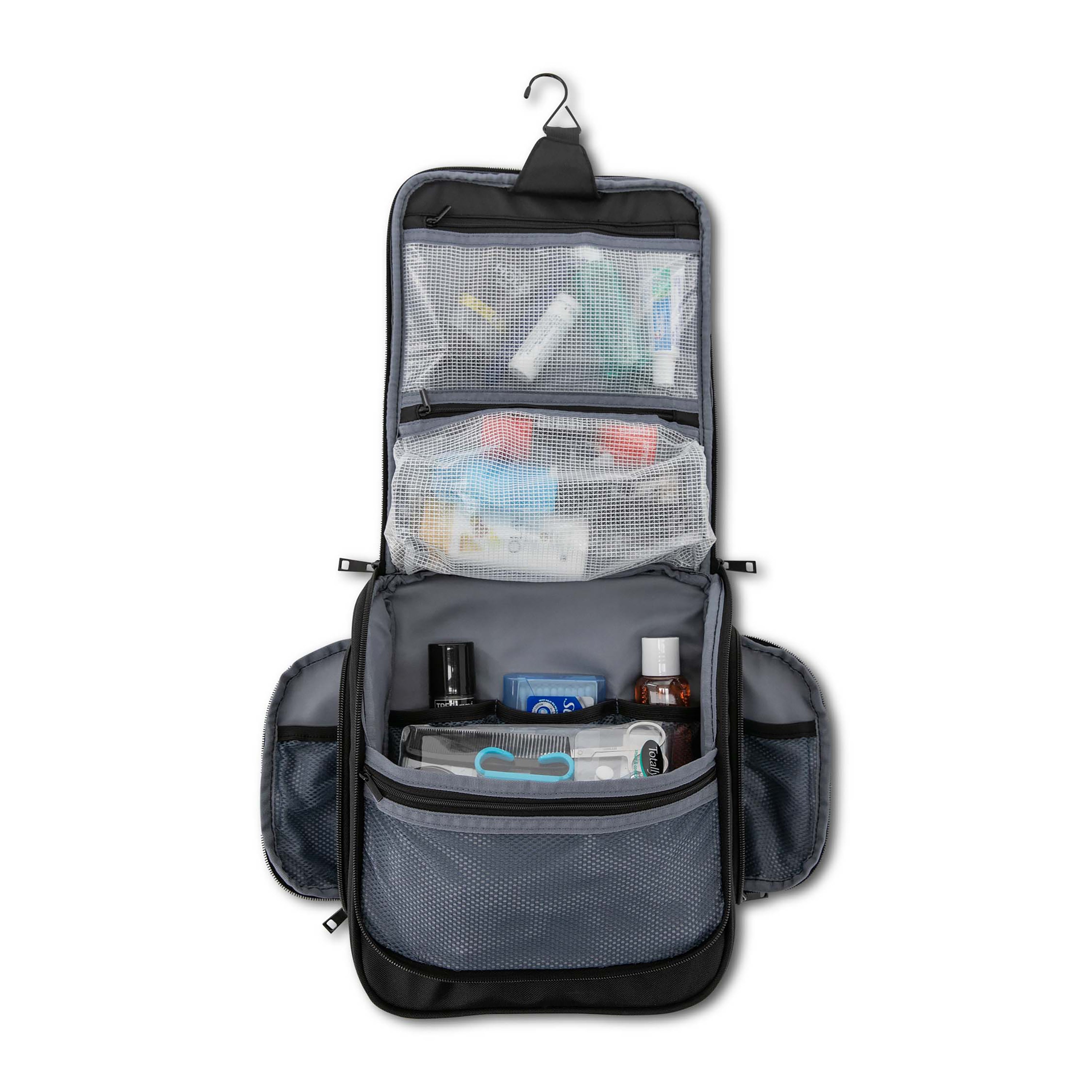 Samsonite Companion Hanging Travel Toiletry Bag for Men & Women - Waterproof Cosmetic Organizer for Bathroom, Gym, and Business Trips