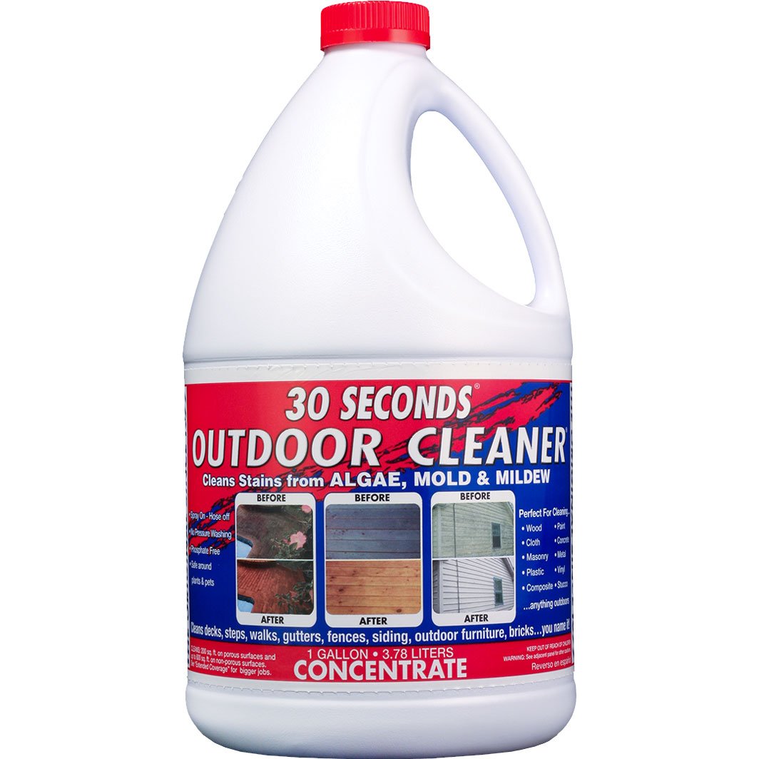 30 Seconds 75128 1 Gallon Outdoor Stain Cleaner Concentrate - 2 Pack | Removes Mold, Mildew & Algae | Perfect for Decks, Fences & Patios