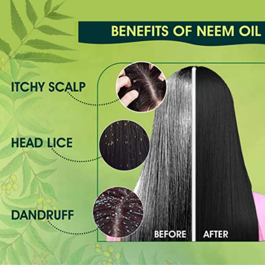 Pure Neem Oil for Hair, Skin & Plants - 100ml Organic Multipurpose Oil | Natural Mosquito & Bug Repellent Spray for Garden, Scalp Care & Skin Treatment | USDA Certified for Home & Outdoor Use