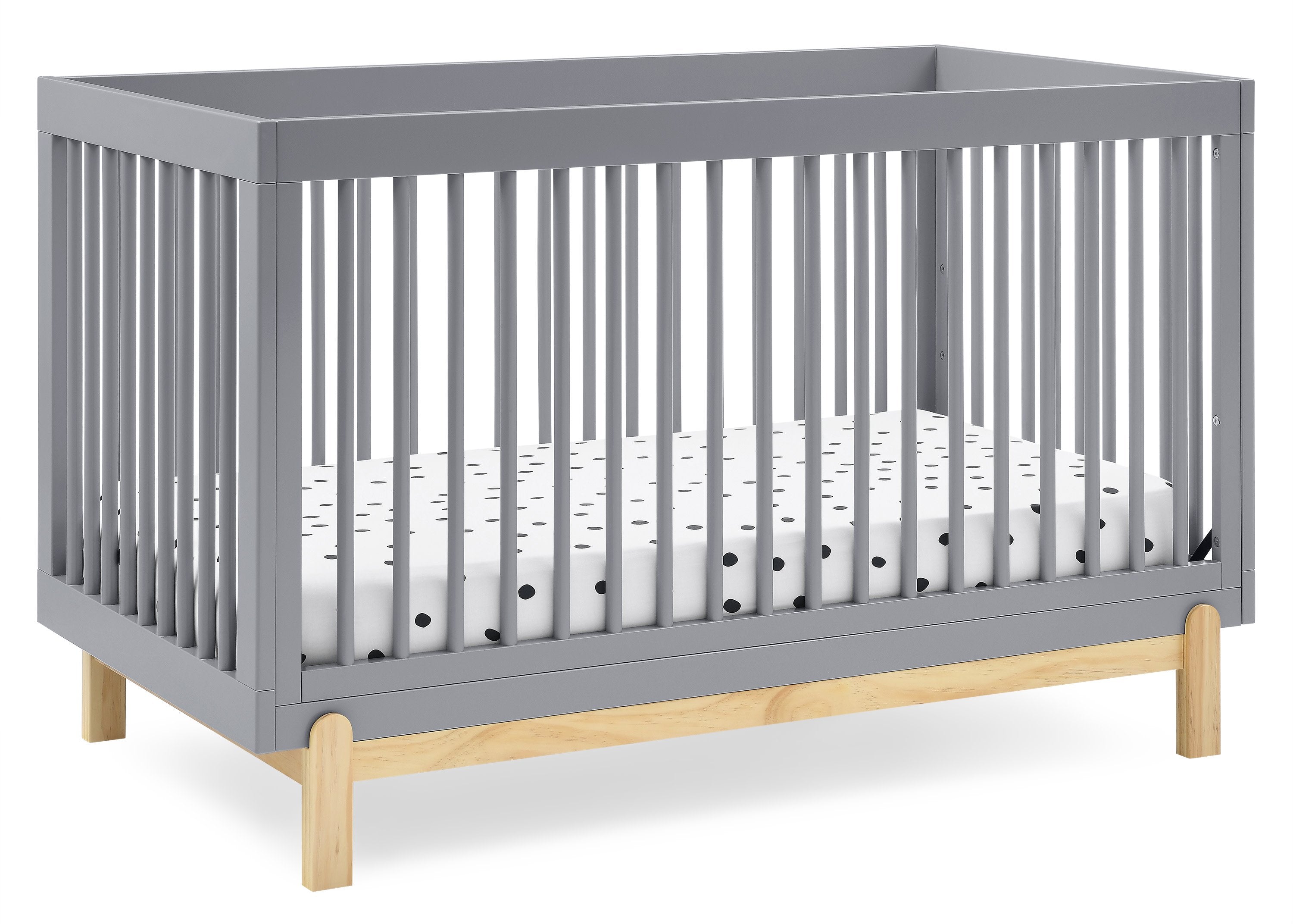 Poppy 4-in-1 Convertible Baby Crib - Toddler Bed, Daybed & Full-Size Bed - Safe & Stylish Nursery Furniture for Newborns to Teens - Perfect for Small Spaces & Modern Nurseries