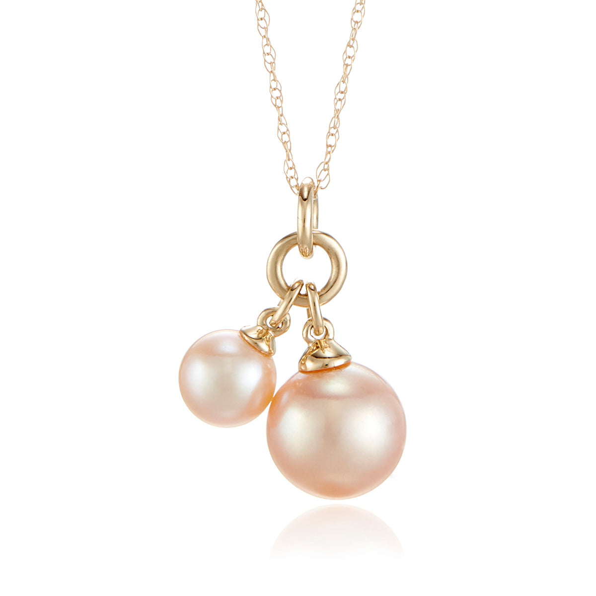 Elegant Pink Pearl Double Pendant Necklace for Women - Perfect for Valentine's Day Gifts, Anniversary Presents & Special Occasions