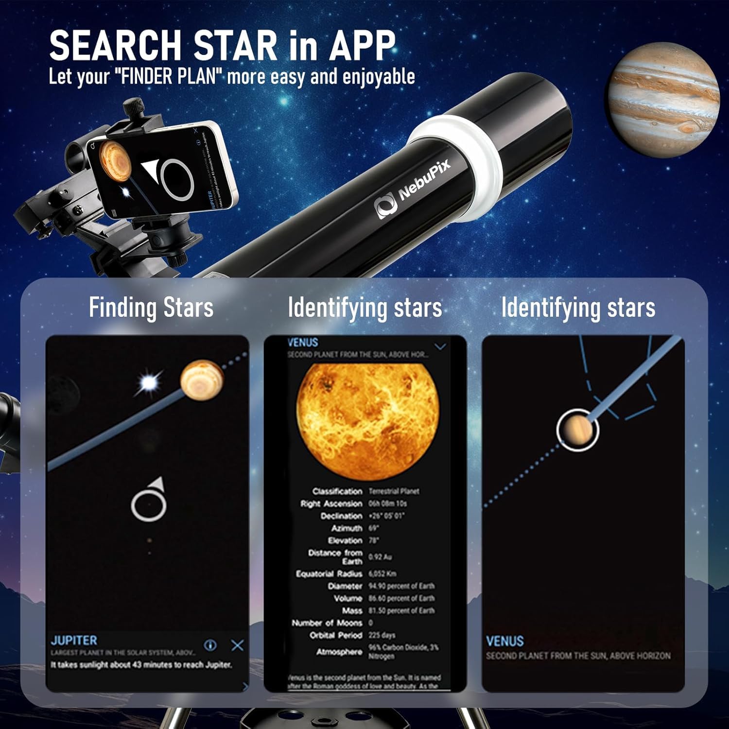 **91mm Aperture 700mm FL Telescope with StarFinding System - High-Powered Astronomy Telescope for Adults & Beginners | All Metal AZ Mount, Phone Adapter & Remote | Perfect for Stargazing, Astrophotography & Outdoor Exploration**